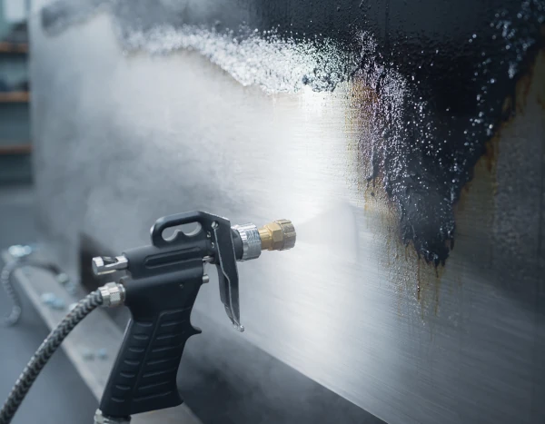 Strahlfahrzeug auf dem Weg